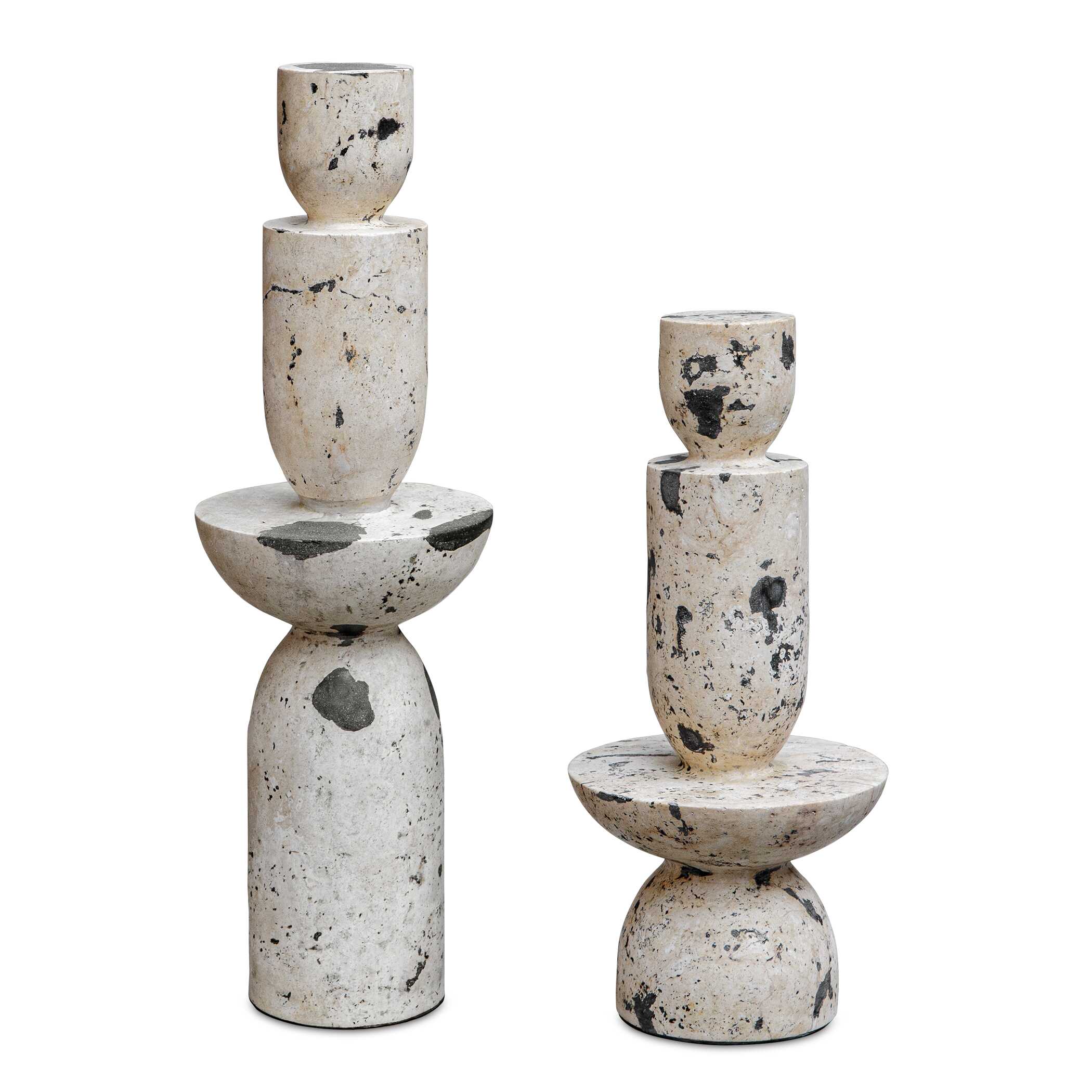Nouveau Tower Sculptures Set/2, Decorative by Uttermost, 6.5" width x 22" height x 6.5" depth View 1