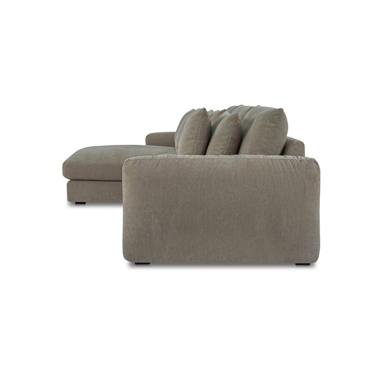 Berga Sectional Left Pebble, Sectional Sofa by Moe's Home, 118.25" width x 33" height x 65.5" depth View 3
