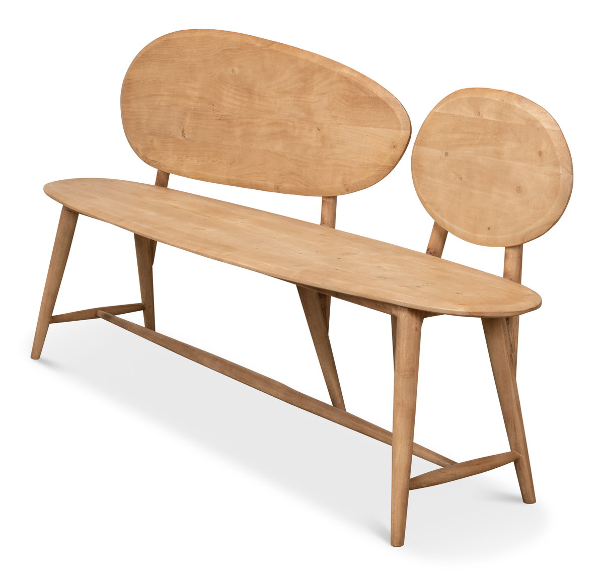 Pebble Bench, by Sarreid, 1'7" length x 6'1" width x 3'1" height View 7