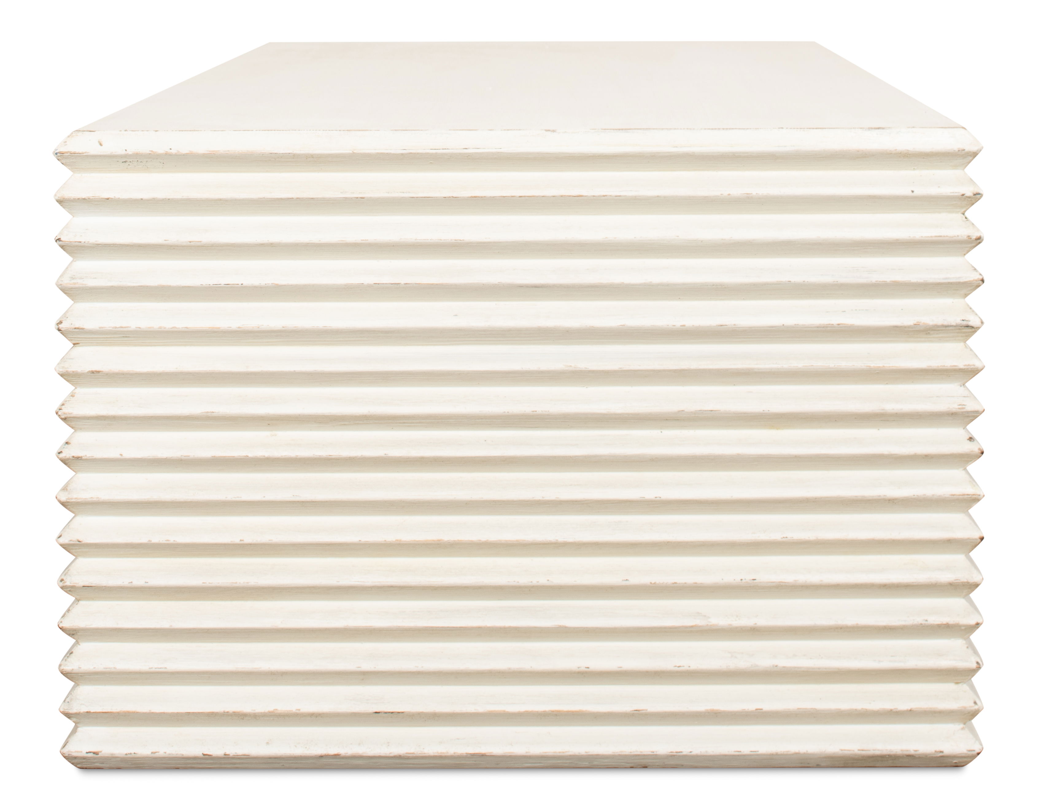 Stacked Cocktail Table, Antique White large image 