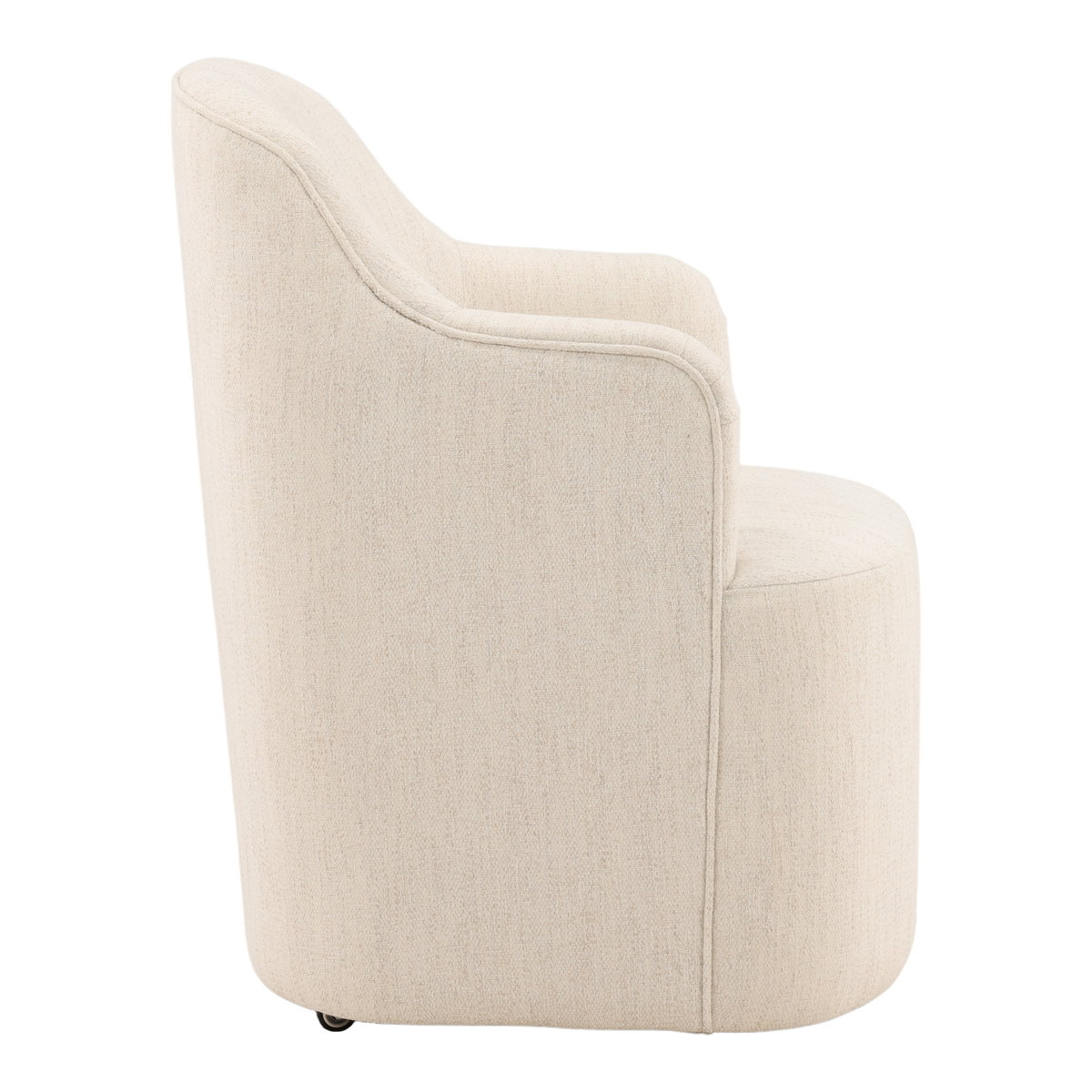Londyn Dining Chair Cream, by Dovetail, 25" width x 35" height x 27.75" depth View 3