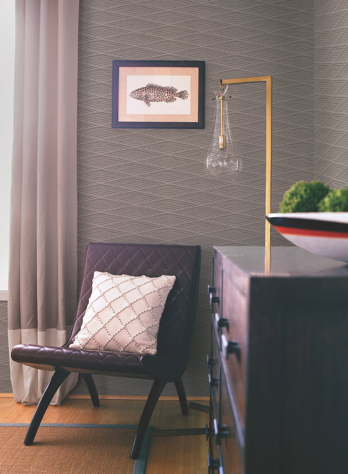 Lofty Peaks Dark Grey Wallpaper, by York Wall, 27' length x 2'3" width x 0.02" depth View 2