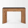 Tabor Natural Wood with Black Oak Waterfall Console Table, by Mercana, 47" length x 16" width x 31" height thumbnail 5