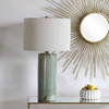 Callais Crackled Aqua Table Lamp, by Uttermost, 18" width x 32.5" height x 18" depth thumbnail 5