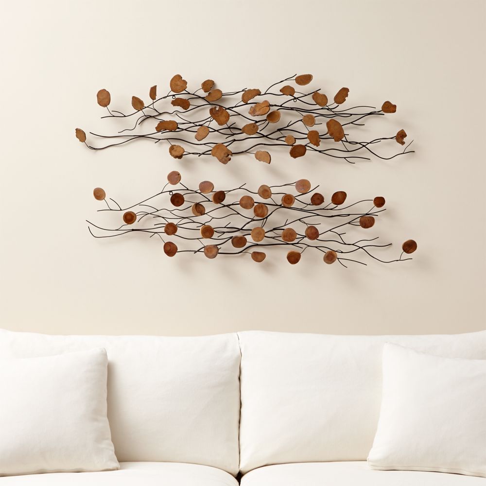 Online Designer Bedroom Teakroot Discs Wall Art, Set of 2