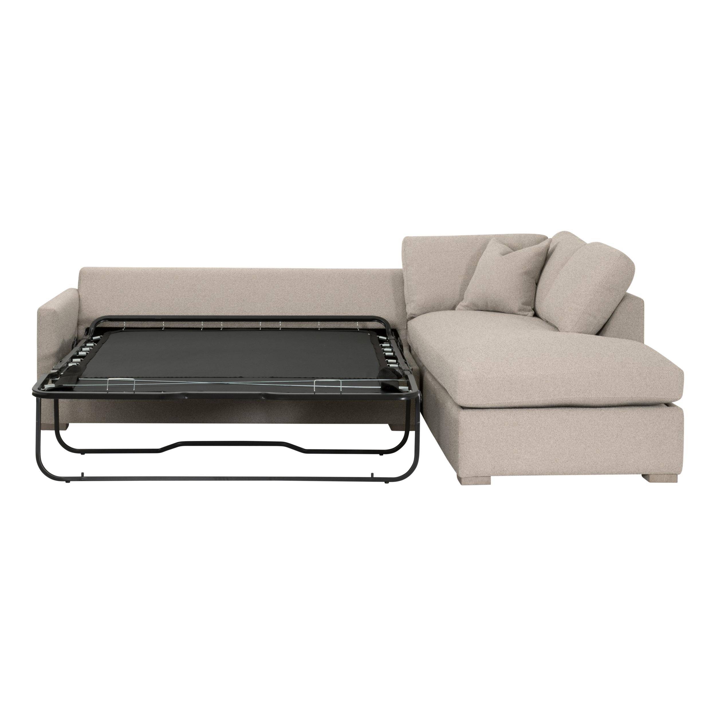 Clara 112' Slim Arm Sleeper Queen RF Sectional, Seating by Essentials for Living, 112" width x 37.5" height x 81" depth View 4