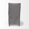 Elbert I Grey Fabric Slip-Cover Brown Wooden Base Dining Chair thumbnail 4