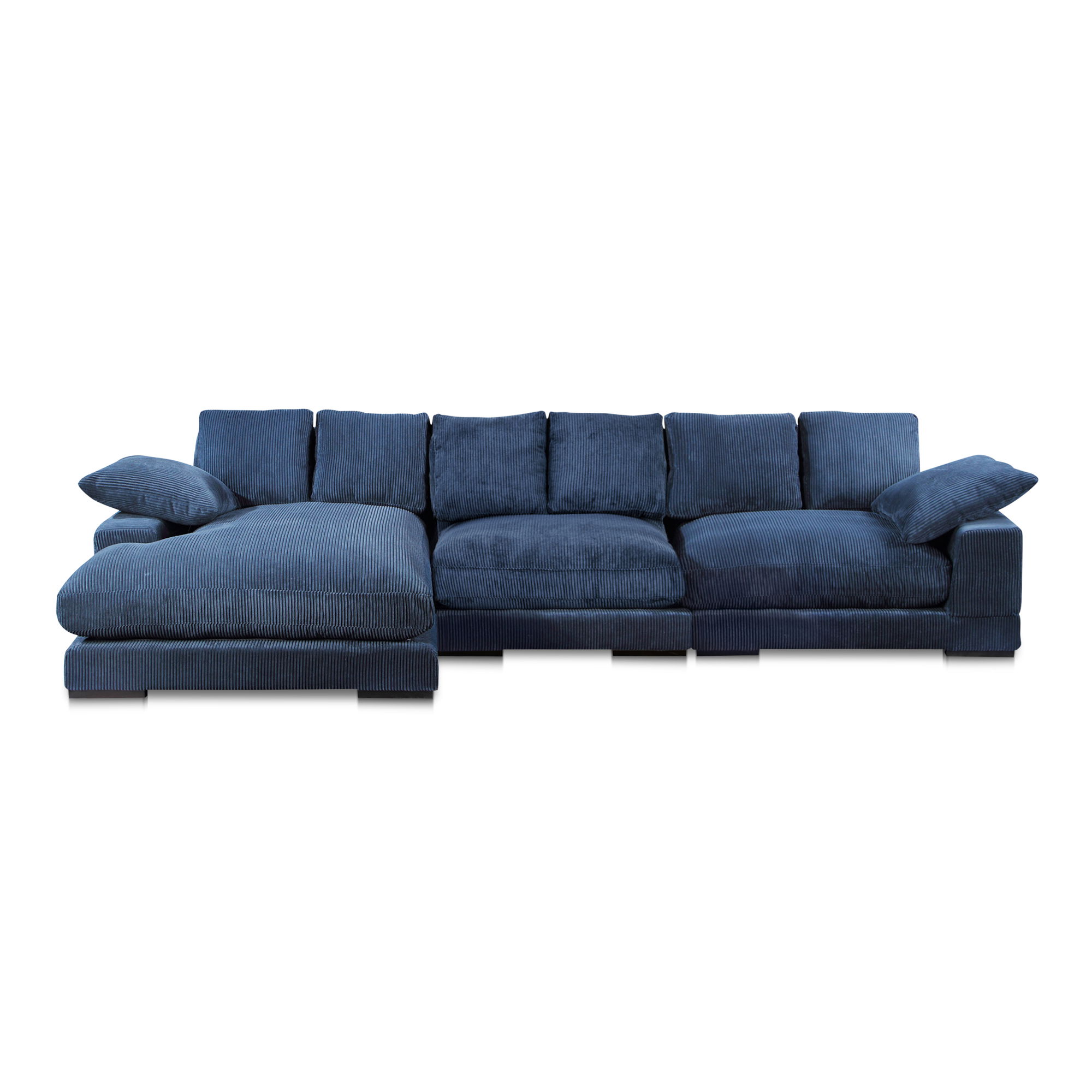 Plunge Large Sectional Navy, Sectional Sofa by Moe's Home, 147.5" width x 34" height x 46" depth View 1