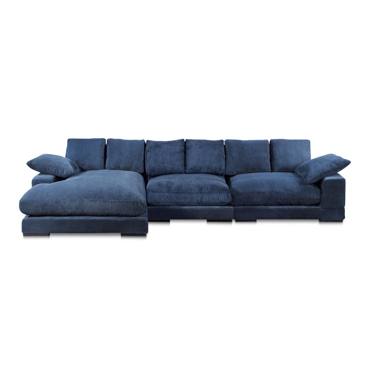 Plunge Large Sectional Navy, Sectional Sofa by Moe's Home, 147.5" width x 34" height x 46" depth View 1