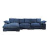 Plunge Large Sectional Navy, Sectional Sofa by Moe's Home, 147.5" width x 34" height x 46" depth thumbnail 1