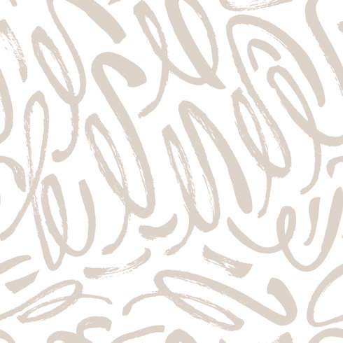 Curly Strokes Taupe Peel & Stick Wallpaper