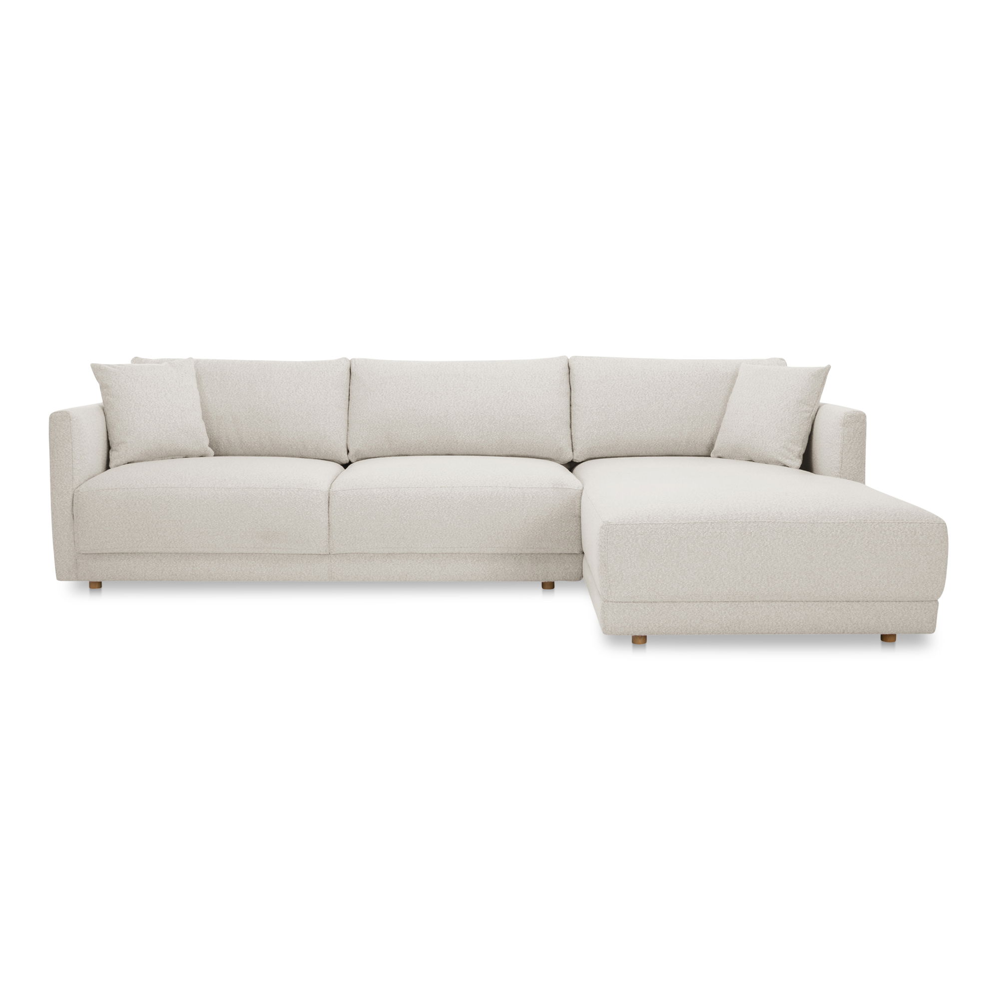 Bryn Sectional Right Oyster, Sectional Sofa by Moe's Home, 115.5" width x 31.5" height x 70.5" depth View 1