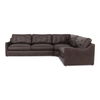 Thurlow 3 Piece Right Modular Sectional Espresso Brown Leather thumbnail 0