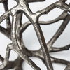 Sphaira I Small 5L x 5W Silver Cast Aluminum Decorative Tree Branch Orb thumbnail 4