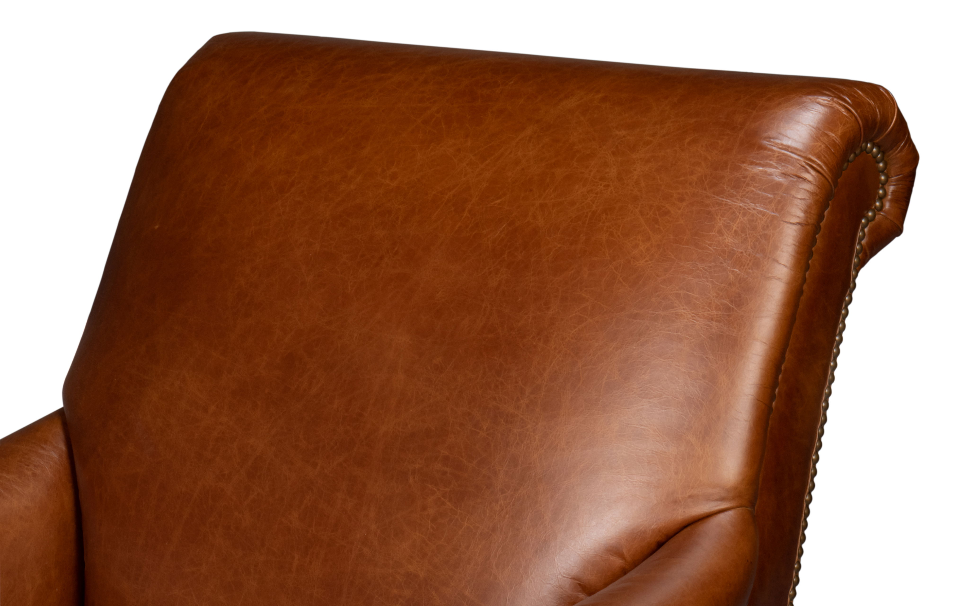Gaston Distilled Leather Chair, Brown large image 