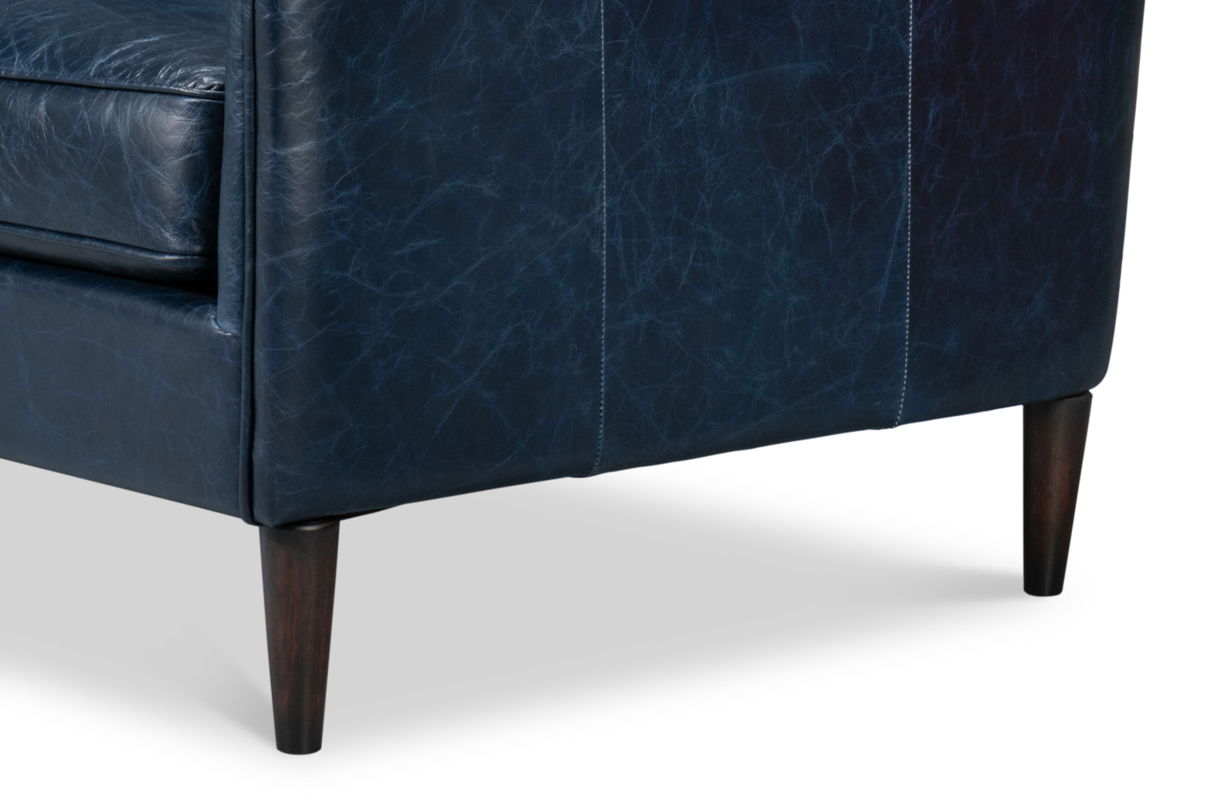 Alehandro Leather Sofa  Chateau Blue large image 