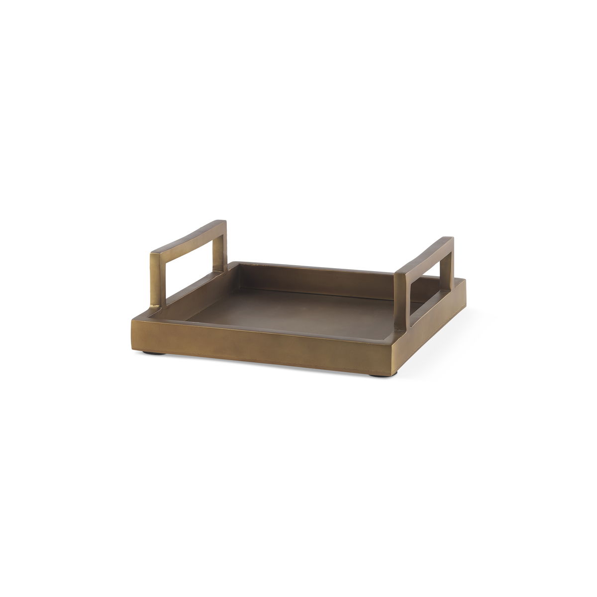 Shay Aluminium Tray - Small, Decorative Tray by Mercana, 9.5" length x 9.5" width x 3" height View 1