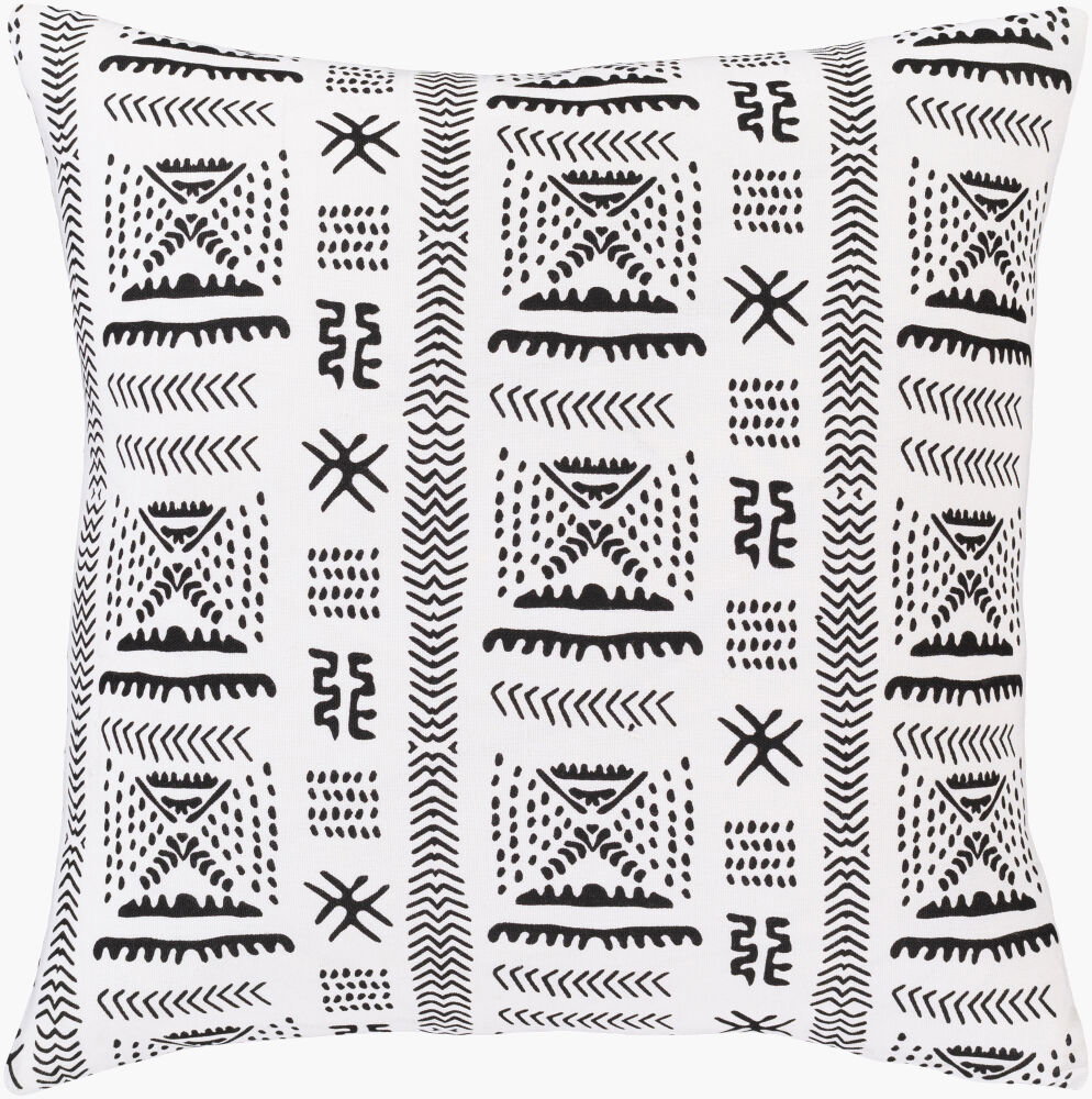 Mud Cloth Accent Pillow, Decorative Pillow by Surya, 18" length x 18" width