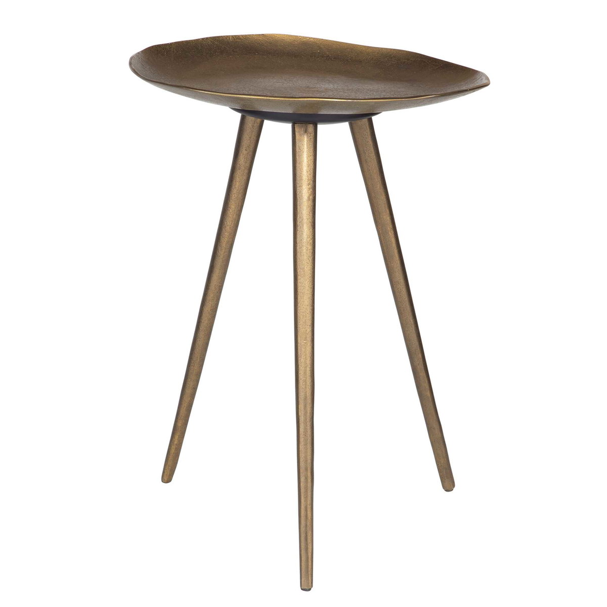 Lily Pad Antique Brass Accent Table, Side & End Table by Uttermost, 16" width x 21" height x 16" depth View 5