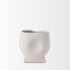 Darian Small Textured Matte White Ceramic Vase thumbnail 6