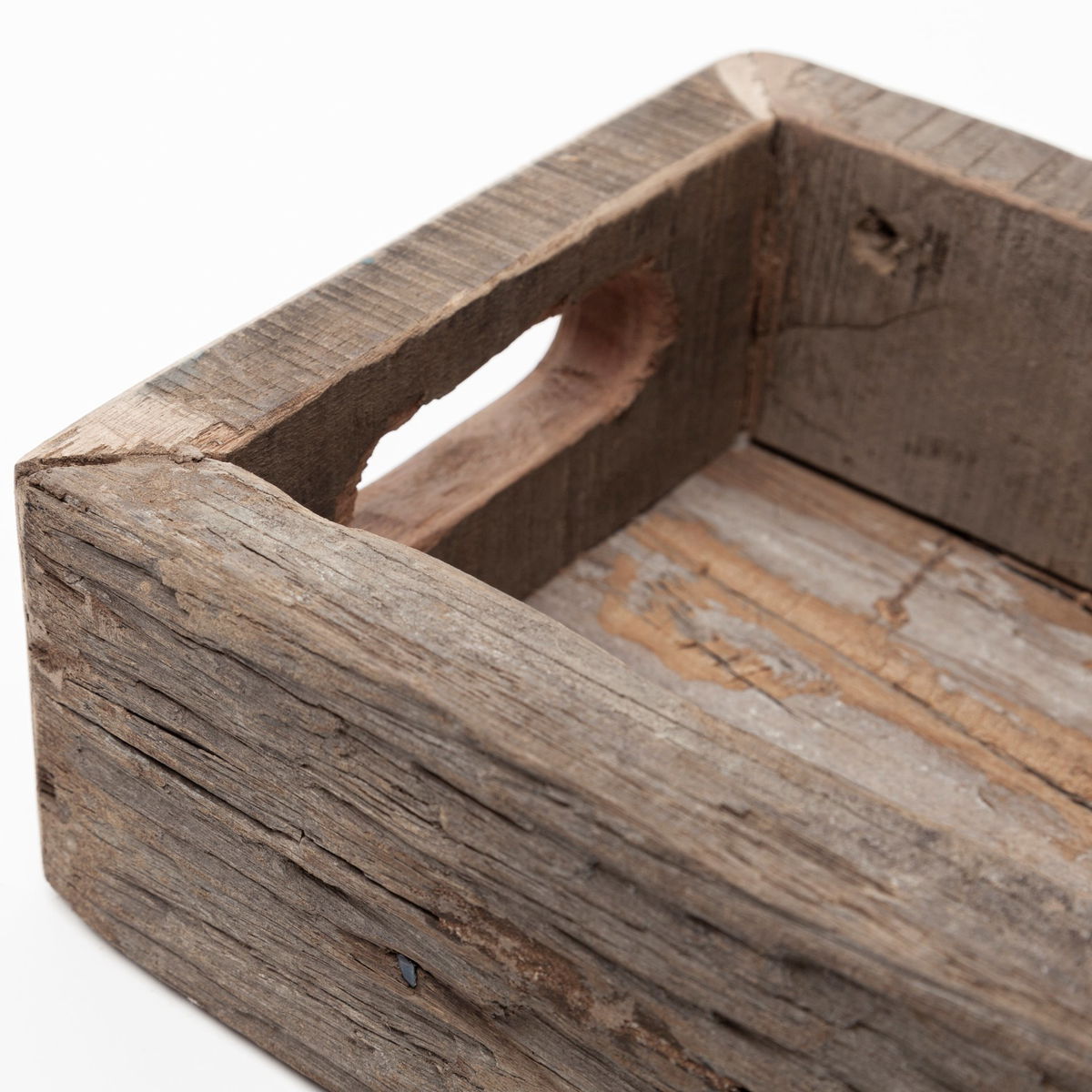 Vernon (Small) 24L x 7W Brown Reclaimed Wood Tray, Decorative Tray by Mercana, 24" length x 7" width x 3" height View 9
