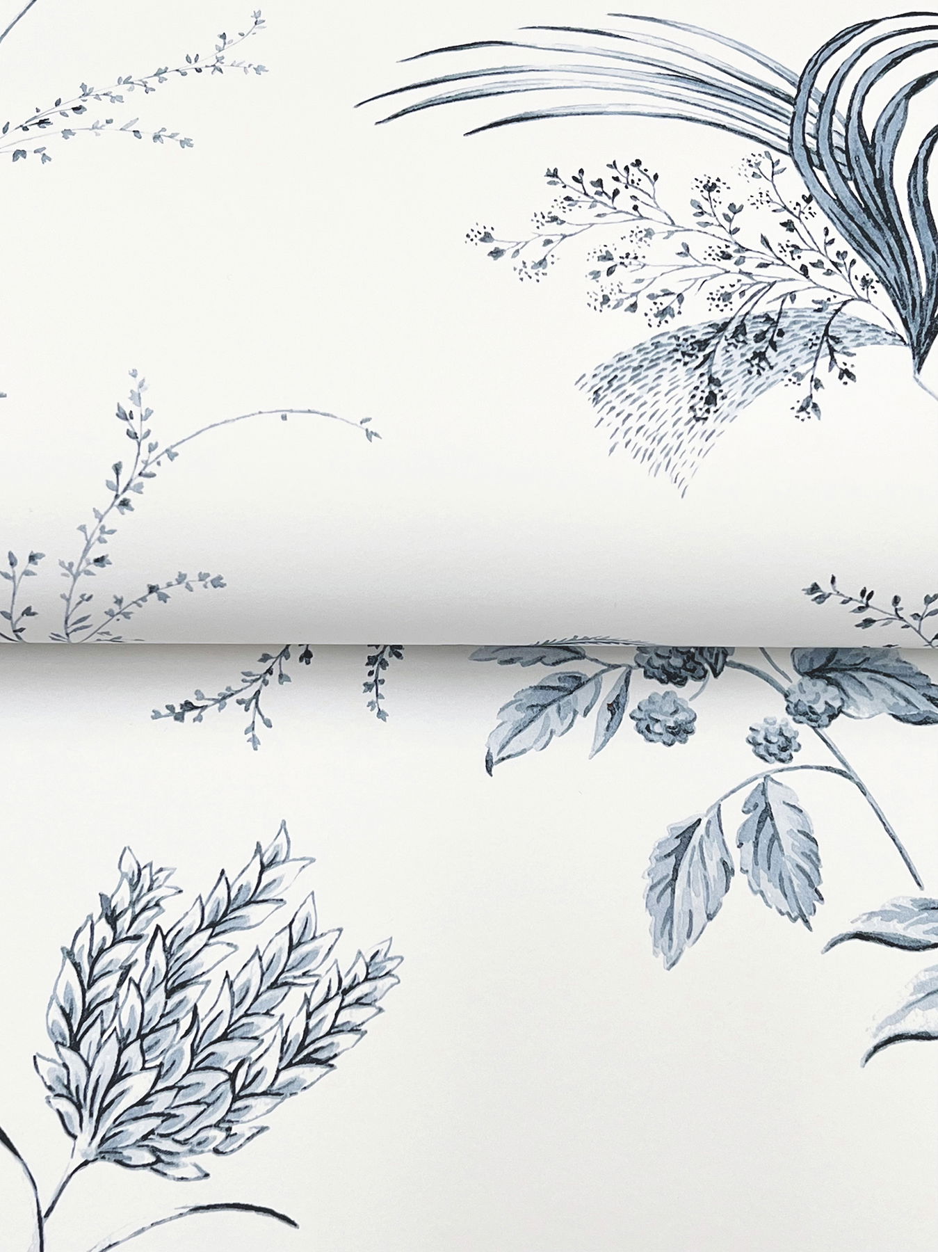Floral Lace Navy Wallpaper large image 