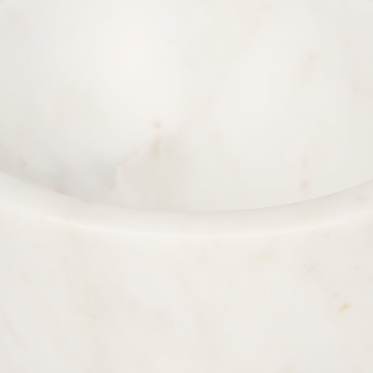 Katora Small Premium Solid White Marble Bowl, Decorative Bowl by Mercana, 6.5" length x 6.5" width x 4" height View 6