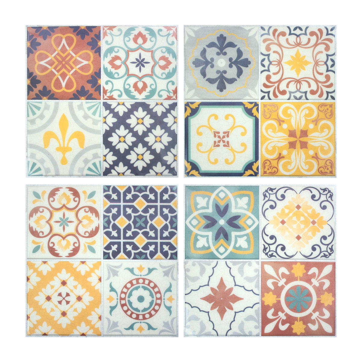 Spanish Terracotta Tile Peel & Stick Backsplash, by York Wall, 10.8" length x 10.5" width x 0.06" depth