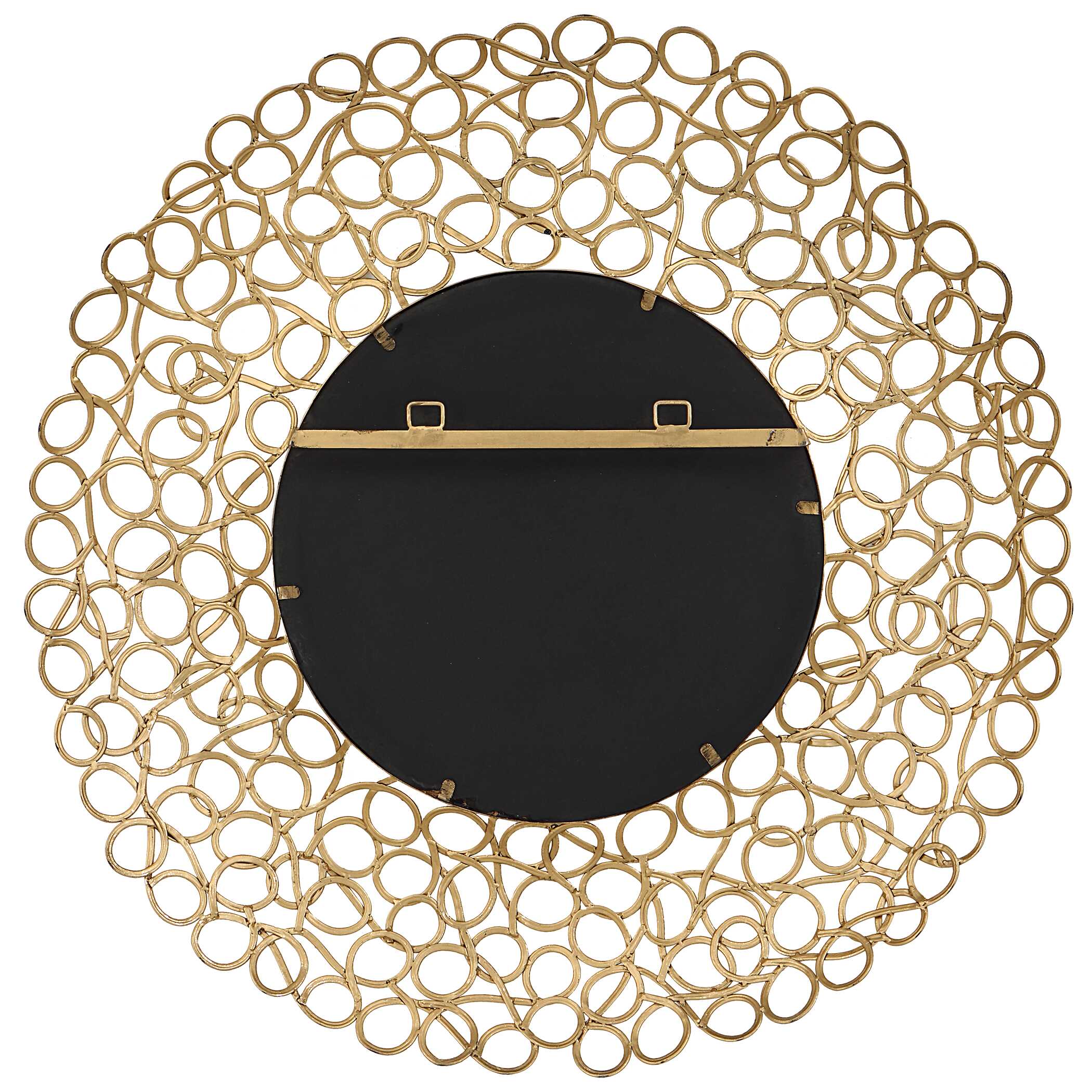 Swirl Round Gold Mirror large image 