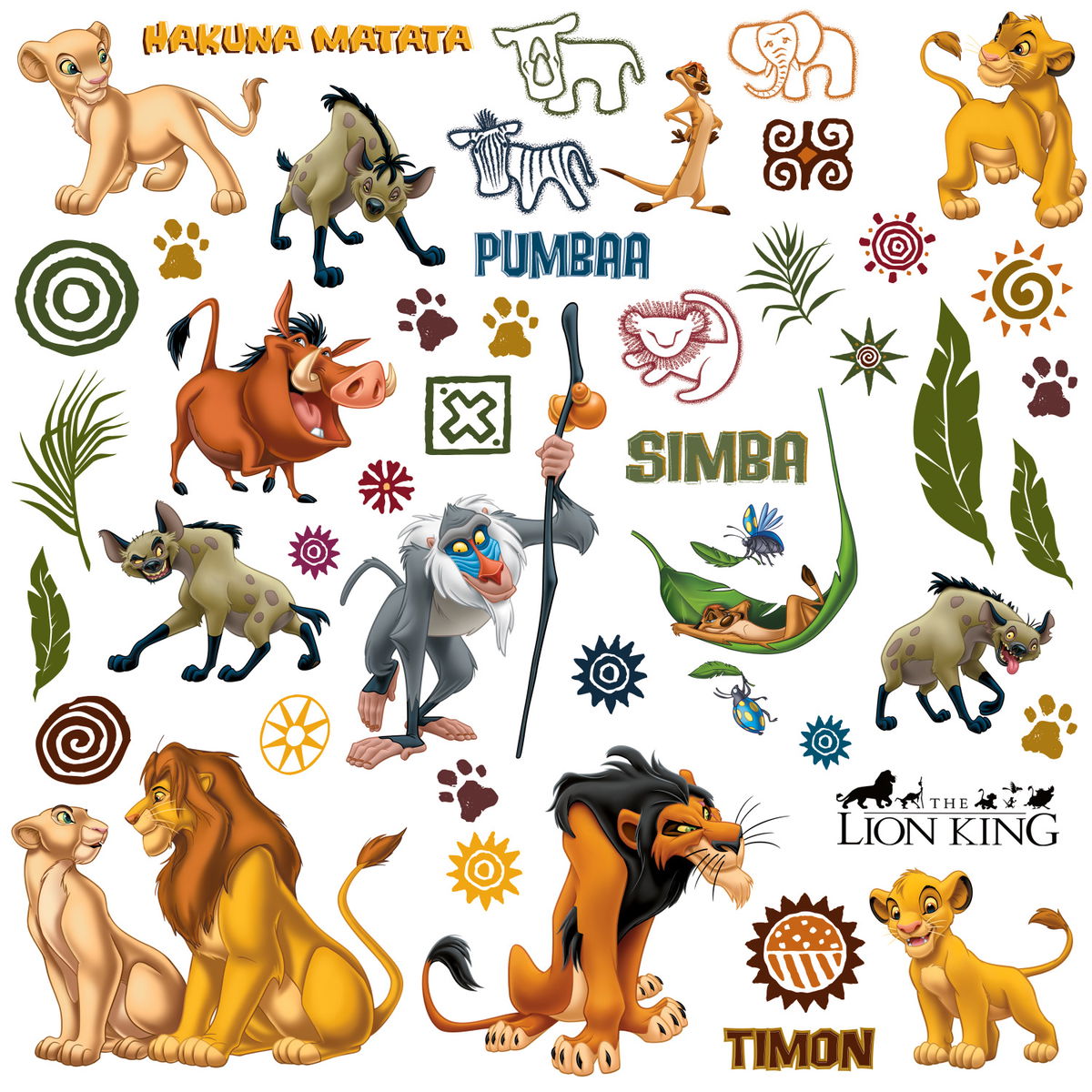 The Lion King Wall Decals, by York Wall, 1'6" length x 10" width x 1.25" depth