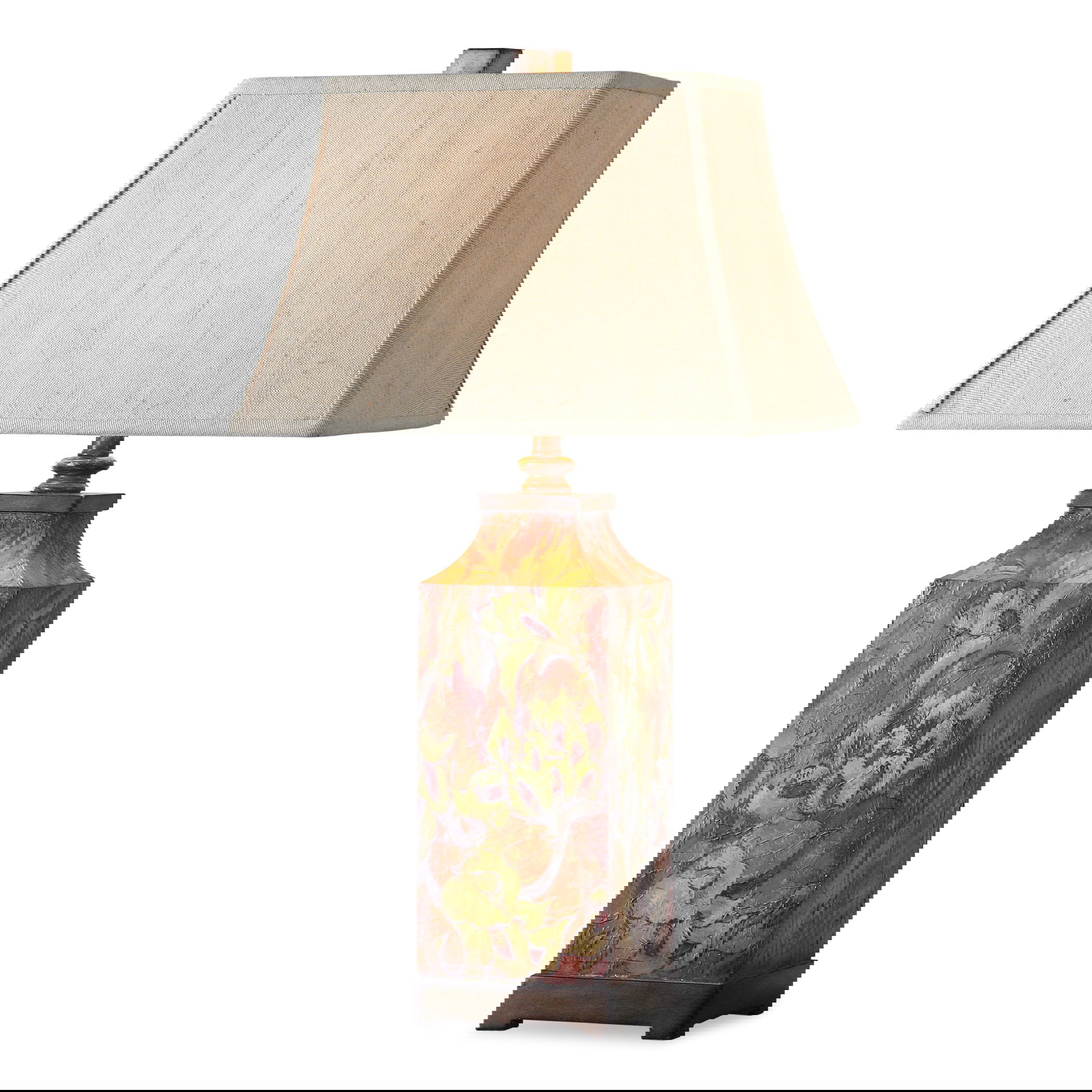 Colorful Flowers Table Lamp large image 