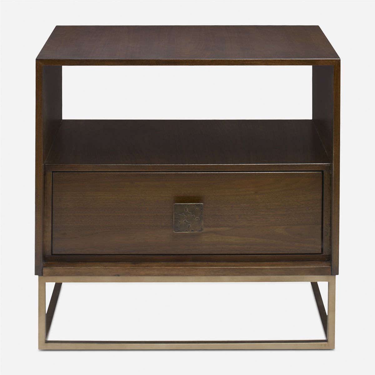 Bexley Walnut Side Table, Side & End Table by Uttermost, 25" width x 25" height x 16" depth View 1