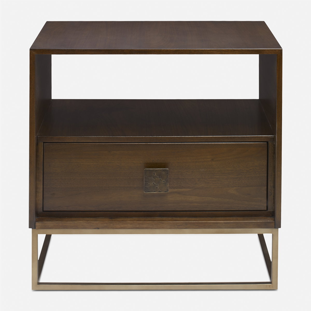 Bexley Walnut Side Table, Side & End Table by Uttermost, 25" width x 25" height x 16" depth View 1