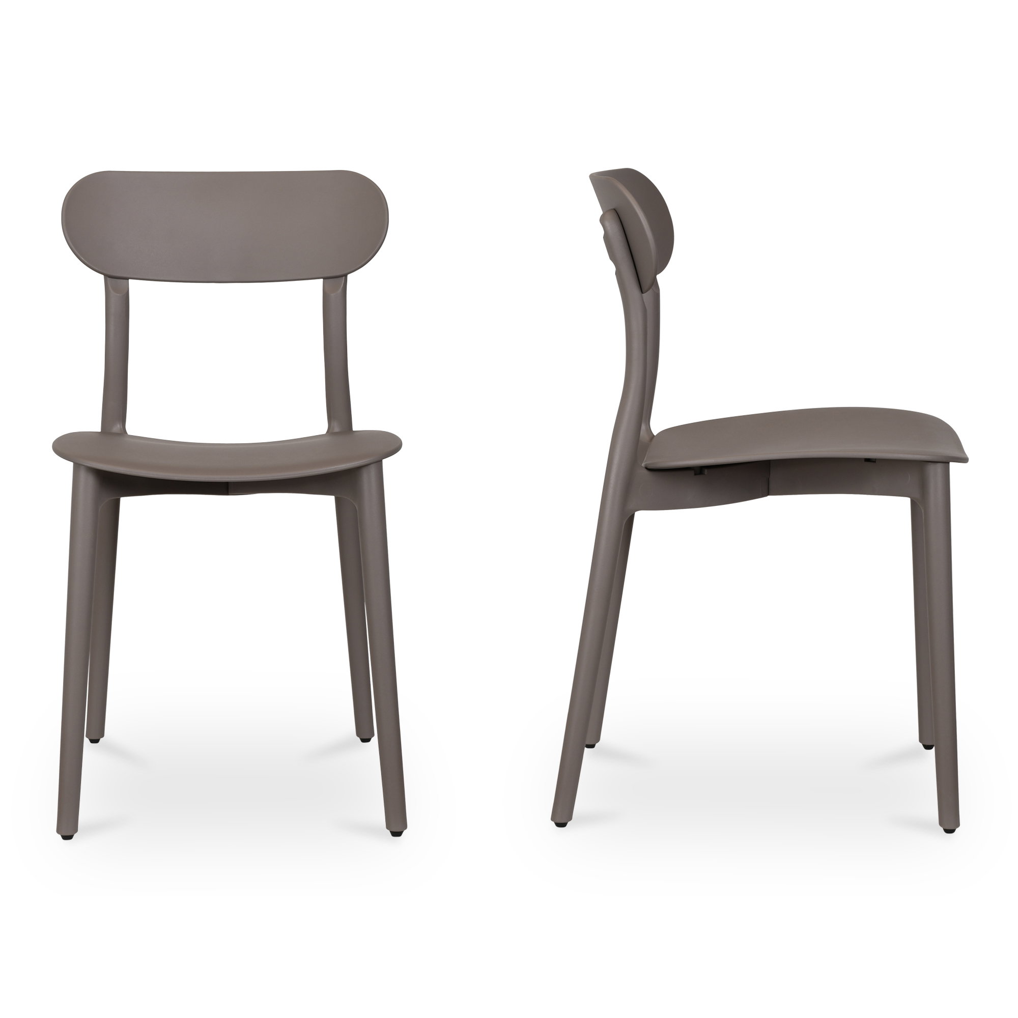 Kent Outdoor Dining Chair Taupe - Set Of Two, by Moe's Home, 16.75" width x 31" height x 20.5" depth View 3