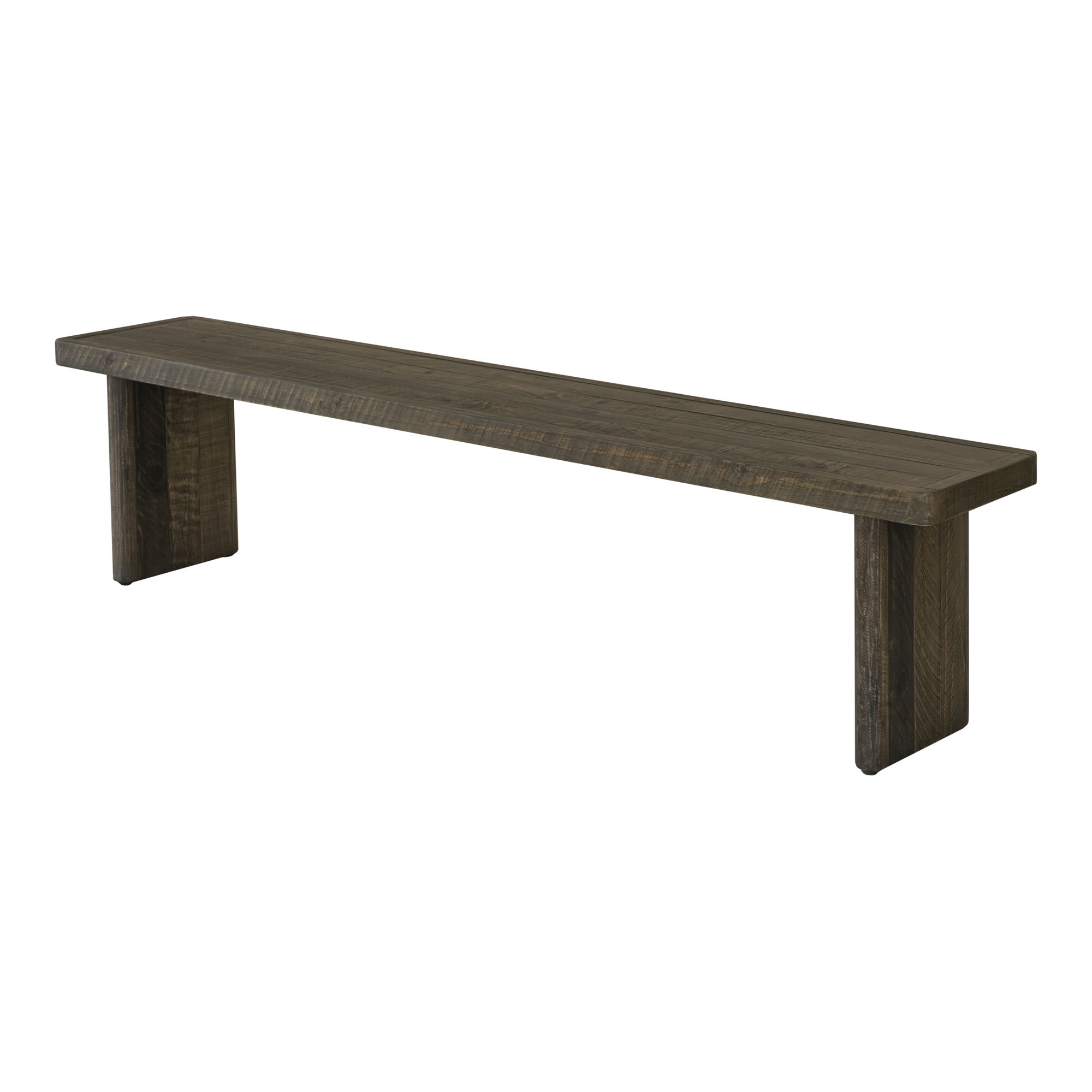 Monterey Bench Aged Brown, Benche by Moe's Home, 73" width x 18" height x 14" depth View 3