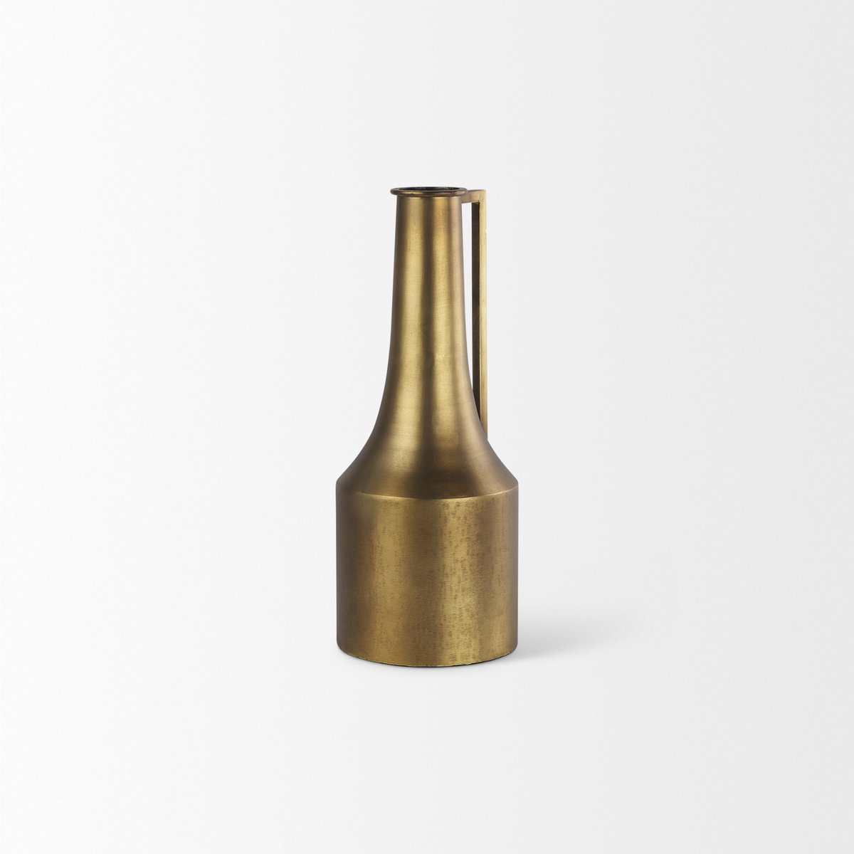 Aubrey Small 14.0H Gold Iron Flower Jug Vase, Decorative Jar by Mercana, 5.5" length x 5.5" width x 14" height View 6