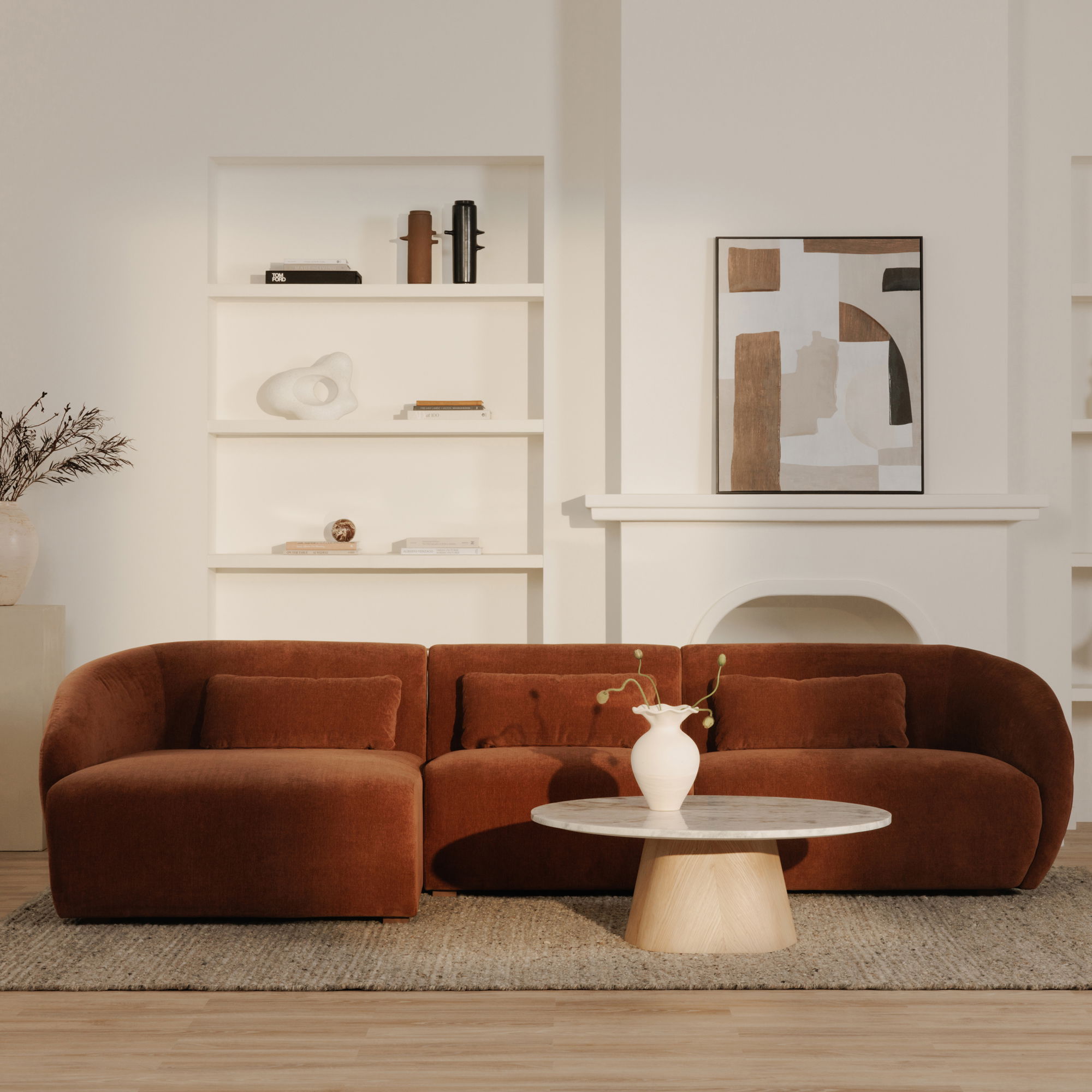 Amelia Lounge Modular Right Sectional Chestnut large image 