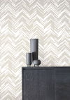 Polished Chevron White & Gold Wallpaper thumbnail 1