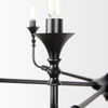 Gabriel Large Matte Black Chandelier, by Mercana, 47.25" length x 47.25" width x 59.05" height thumbnail 8