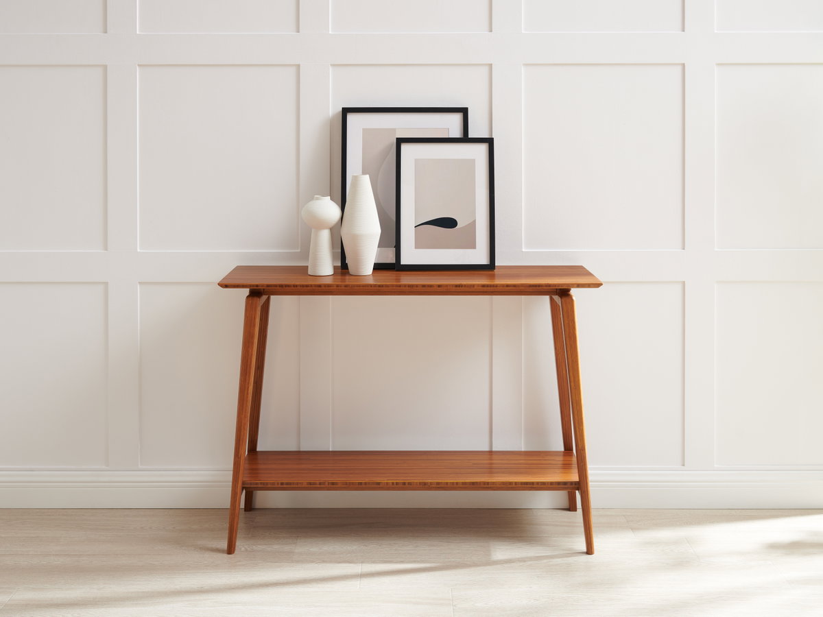 Antares Console Table, Amber, by Greenington, 14" length x 46" width x 32" height View 5