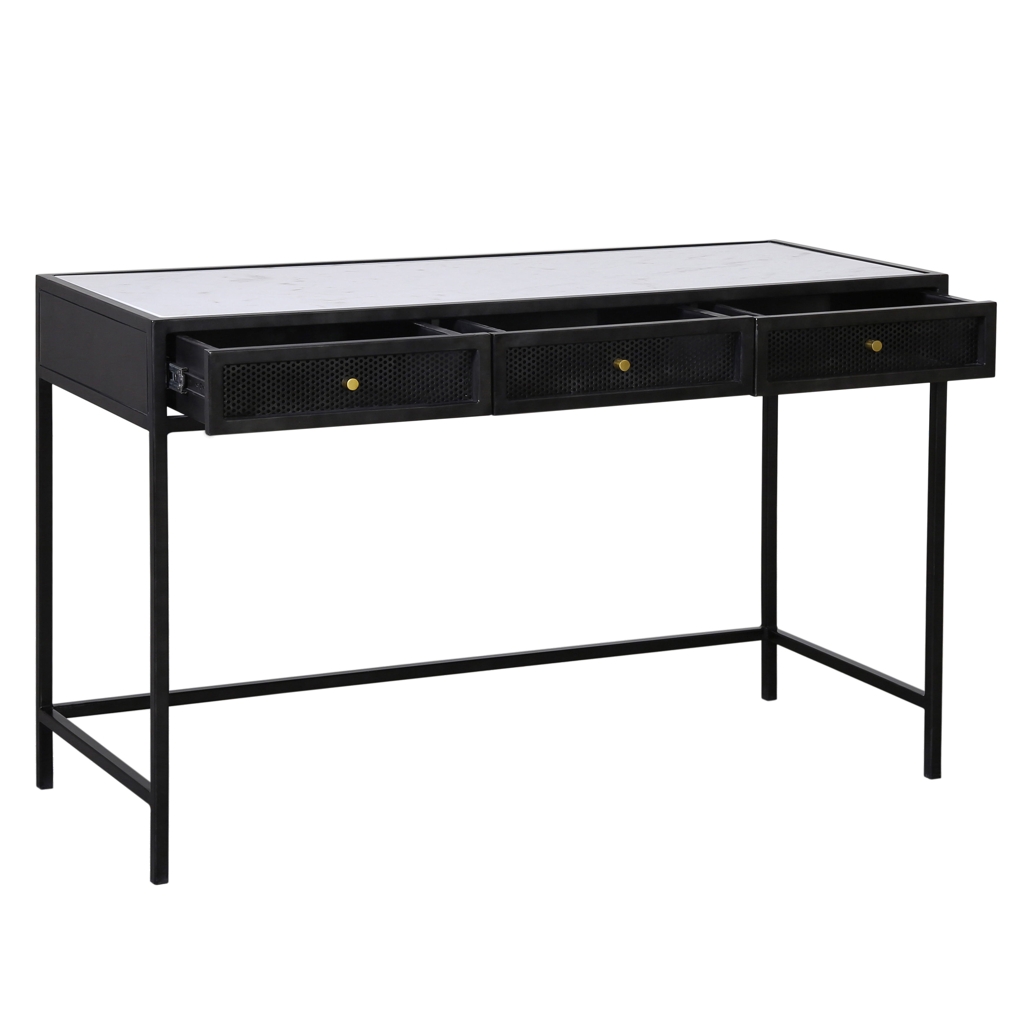 Alaina Desk, by Dovetail, 48" width x 30" height x 20" depth View 3