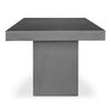 Antonius Outdoor Dining Table Dark Grey, Outdoor Table by Moe's Home, 6'6.75" width x 2'6" height x 3'3.25" depth thumbnail 3