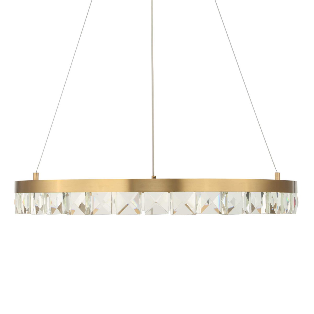 Segovia Round Crystal LED Chandelier, Ceiling Light by Uttermost, 3.75" height x 28" diameter View 7
