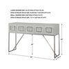 Abaya White Console Table, by Uttermost, 54" width x 32" height x 14" depth thumbnail 3