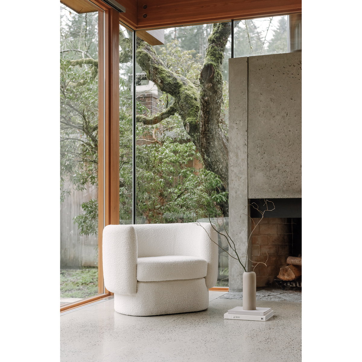 Koba Chair Maya White, Accent Chair by Moe's Home, 40" width x 29" height x 33.75" depth View 11
