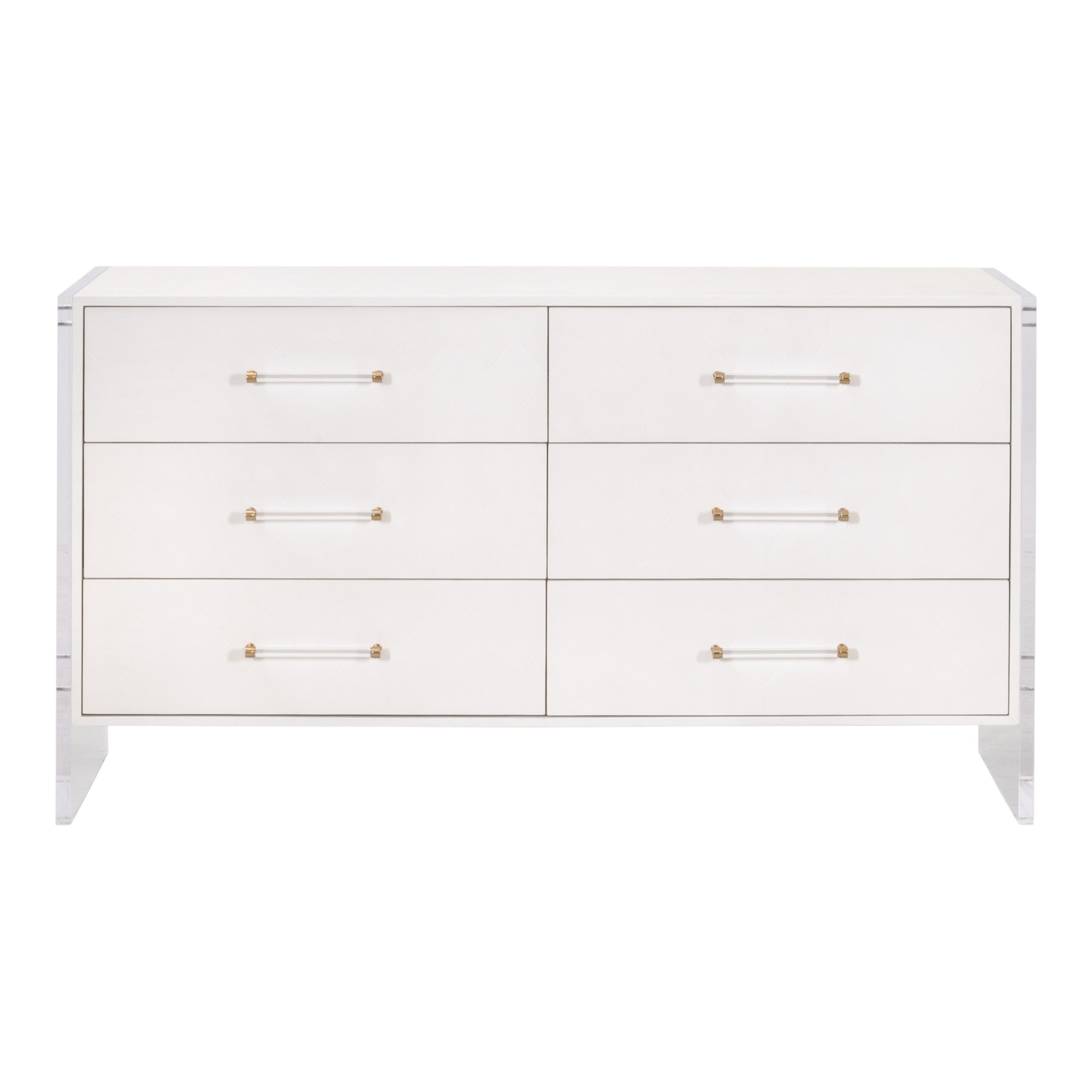 Sonia Shagreen 6-Drawer Double Dresser, by Essentials for Living, 62.25" width x 34" height x 19.5" depth View 1