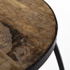 Clapp IV (Set of 2) 20L x 20W Brown Round Wood Top with Black Iron Frame Nesting Accent Tables thumbnail 11