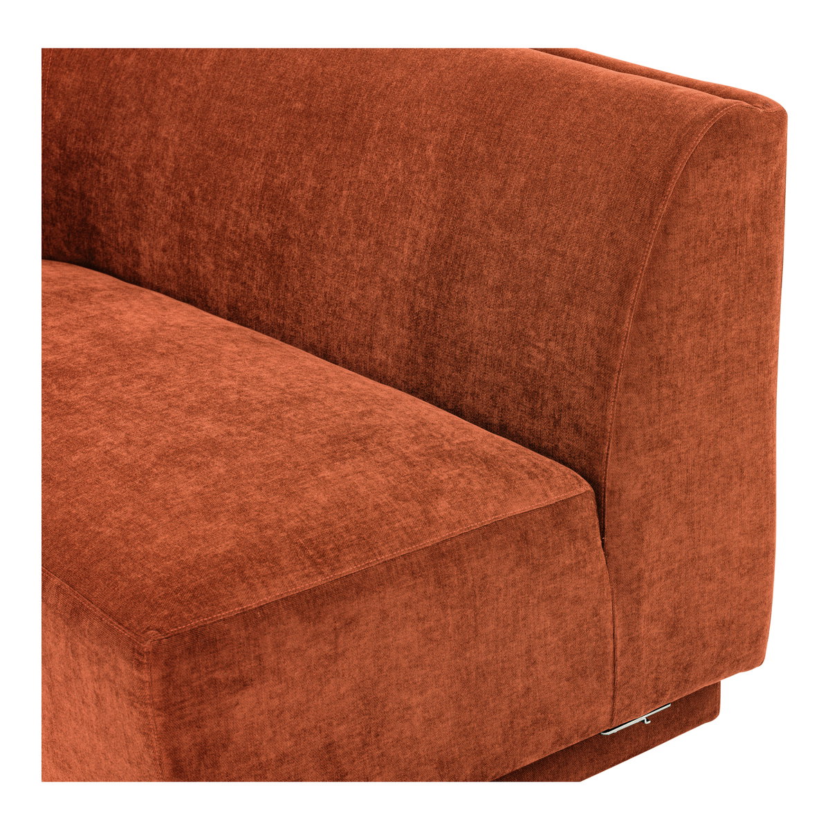 Yoon 2 Seat Sofa Left Rust, Sofas & Sectional by Moe's Home, 59.5" width x 32.25" height x 35.5" depth View 4