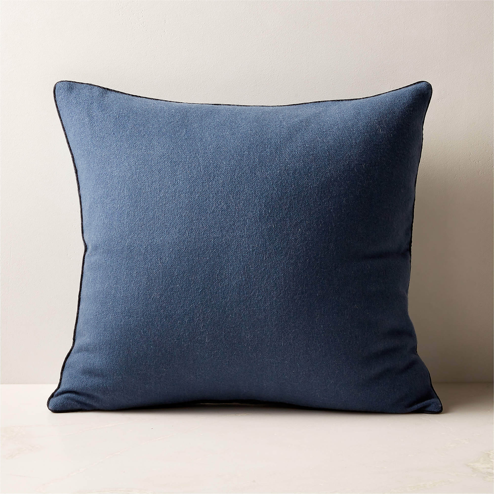 Online Designer Combined Living/Dining Ivy Blue Cashmere Throw Pillow with Down-Alternative Insert 20''
