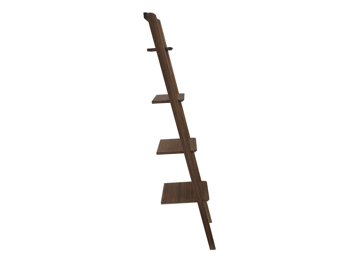 Currant Leaning Bookshelf, Black Walnut, Shelving & Bookcase by Greenington, 15" length x 24" width x 69.75" height View 4